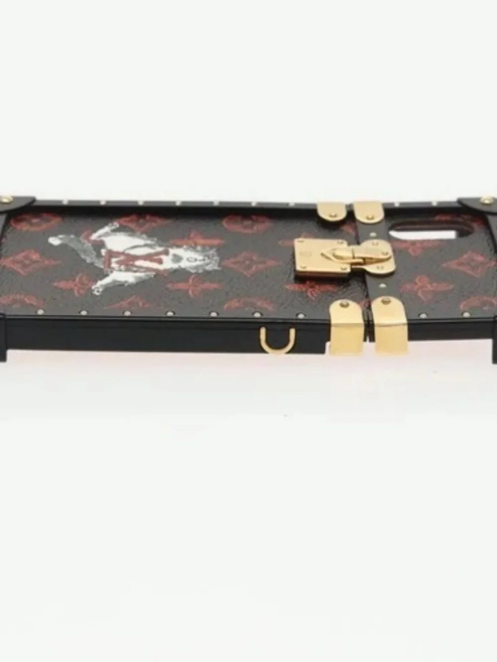 LOUIS VUITTON Transformed Monogram Cat iphone X Eye Trunk M63891 LV Auth 87378